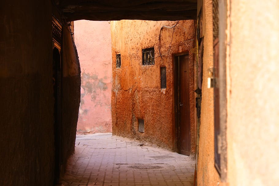 morocco, marrakesh, marrakech, streets, alleys, travel, architecture, HD wallpaper