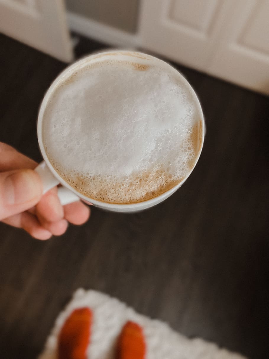 latte, beverage, coffee cup, drink, food, egg, person, human HD wallpaper