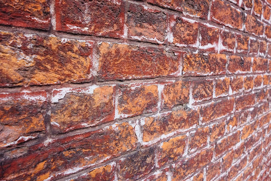 orange, red, wall, background, wallpaper, brick, brickwall HD wallpaper