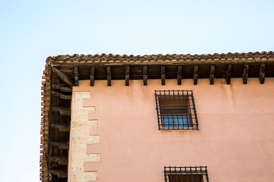 spain, cuenca, sky, pink, building, old, blue, architecture HD wallpaper