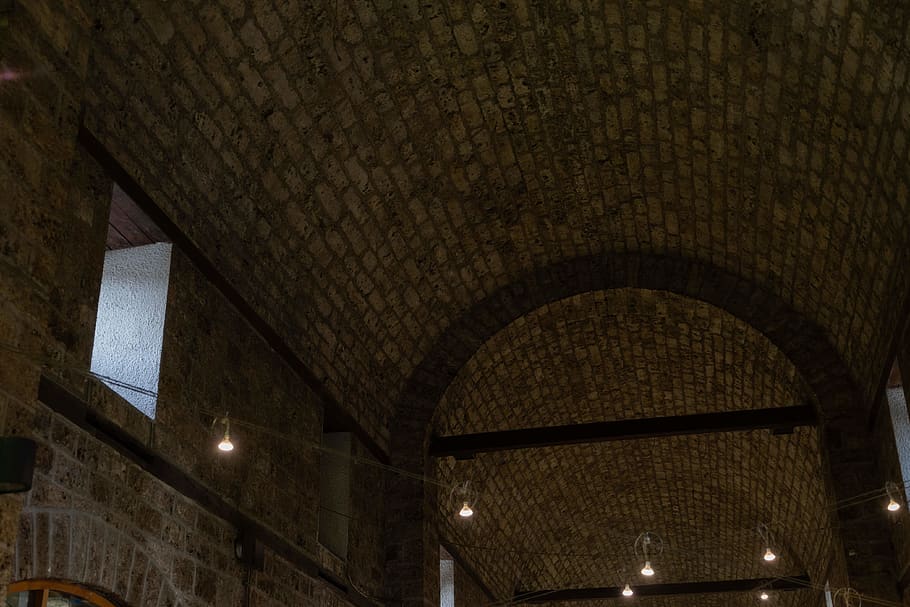 building, architecture, lighting, crypt, dungeon, arched, corridor HD wallpaper