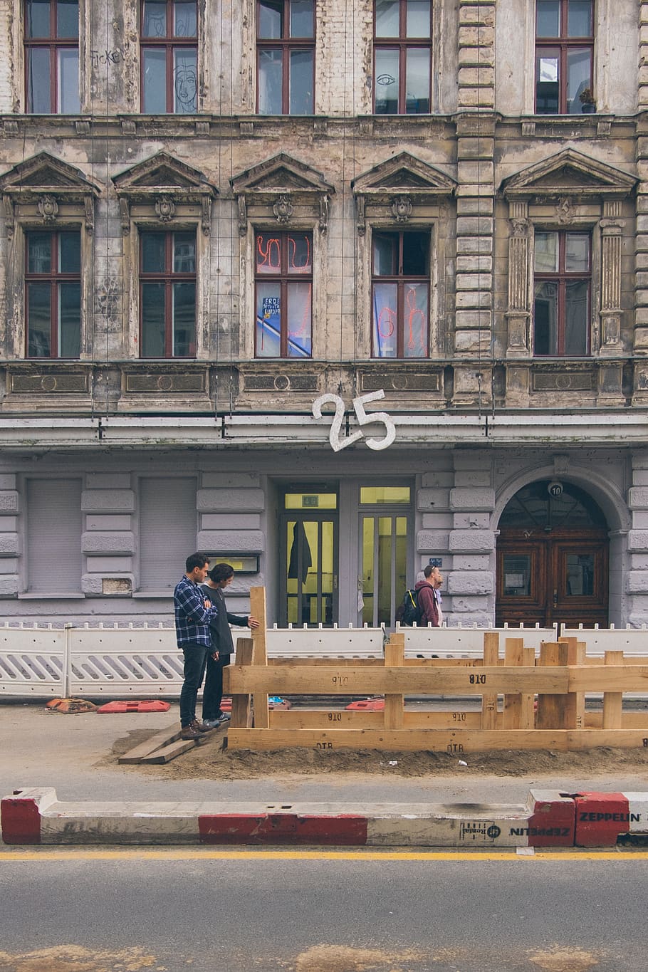person, human, germany, berlin, building, pedestrian, road HD wallpaper
