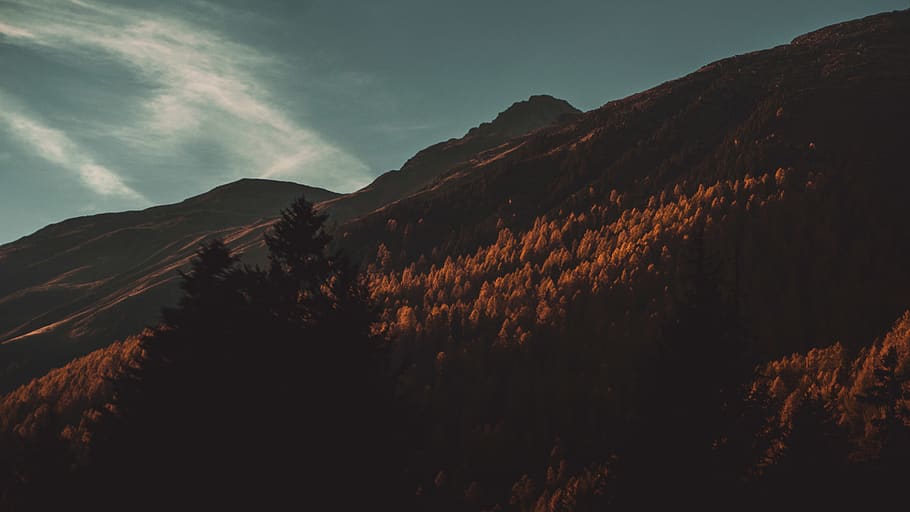 brown hill, nature, outdoors, crest, mountain, mountain range HD wallpaper