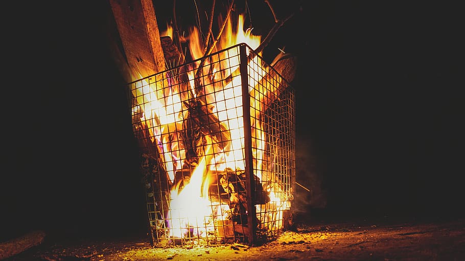 germany, lich, eberstadt, ember, ash, burning, wood, screws HD wallpaper