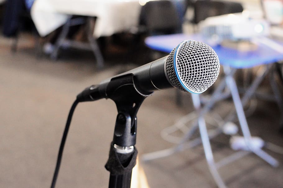 microphone, black, studio, music, equipment, audio, sound, grey HD wallpaper