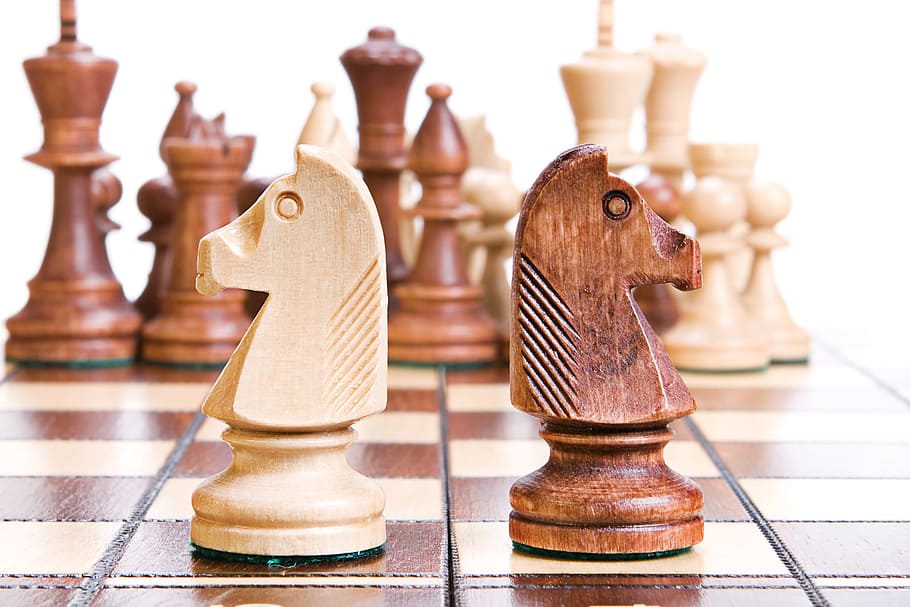 battle, board, brown, business, challenge, chess, chessboard, HD wallpaper
