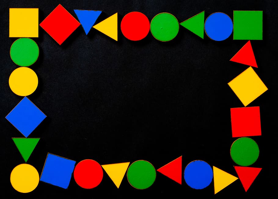 Photo Of Assorted Color Shapes, colorful, colourful, design, frame HD wallpaper