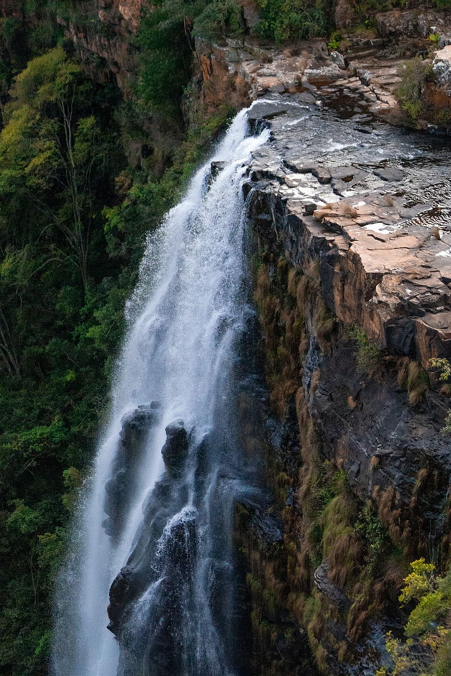 Waterfalls at daytime, motion, beauty in nature, rock, scenics - nature HD wallpaper