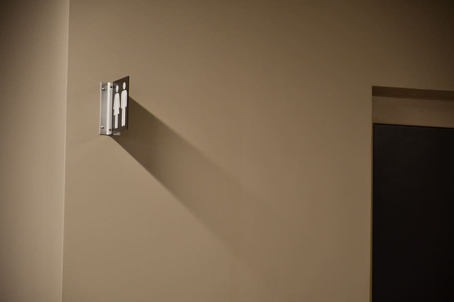 brown wooden door, shelf, lighting, corner, wall, floor, light fixture, HD wallpaper
