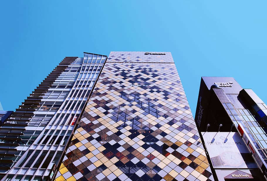 japan, ginza, chuo, architecture, glass, store, tokyo, facade HD wallpaper