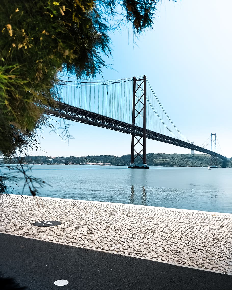 portugal, lisboa, ponte 25 de abril, lisbon, lisbon portugal, HD wallpaper