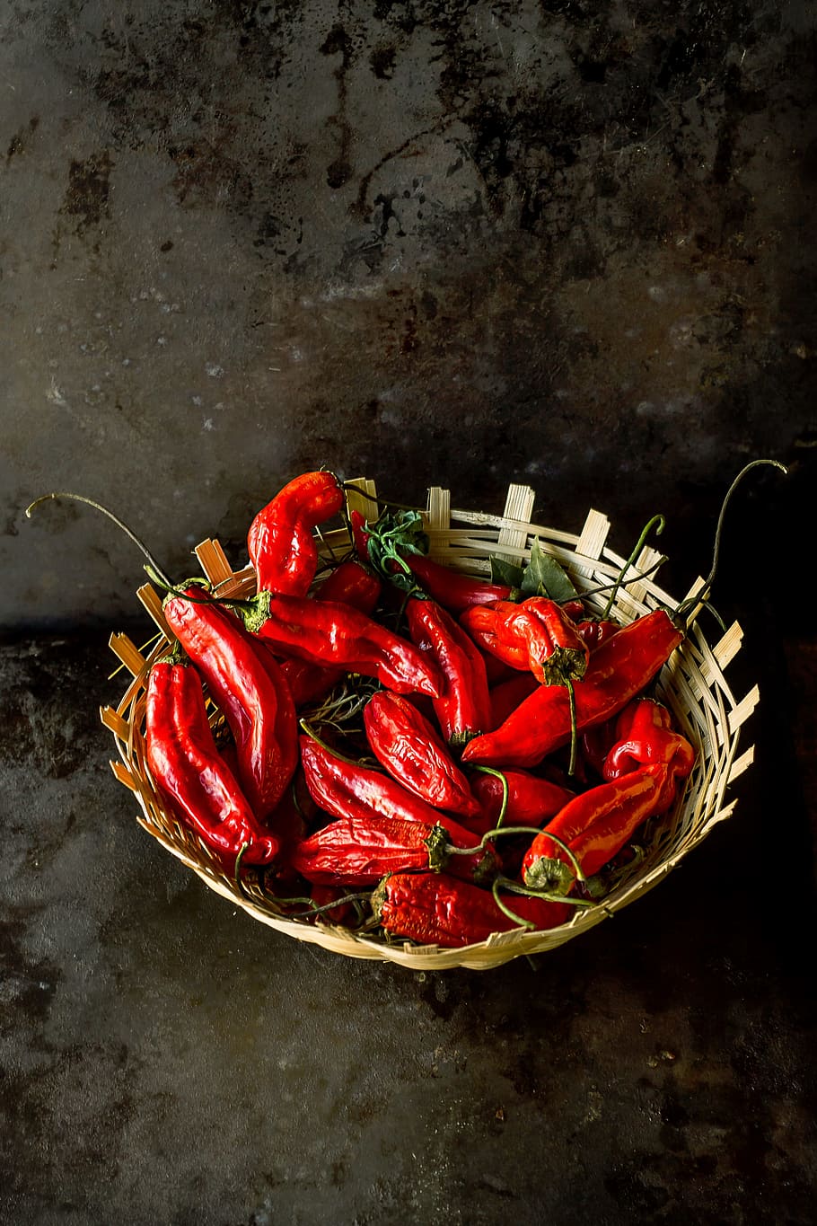 Dried, sweet peppers, healthy, minimalistic, red, simplistic HD wallpaper