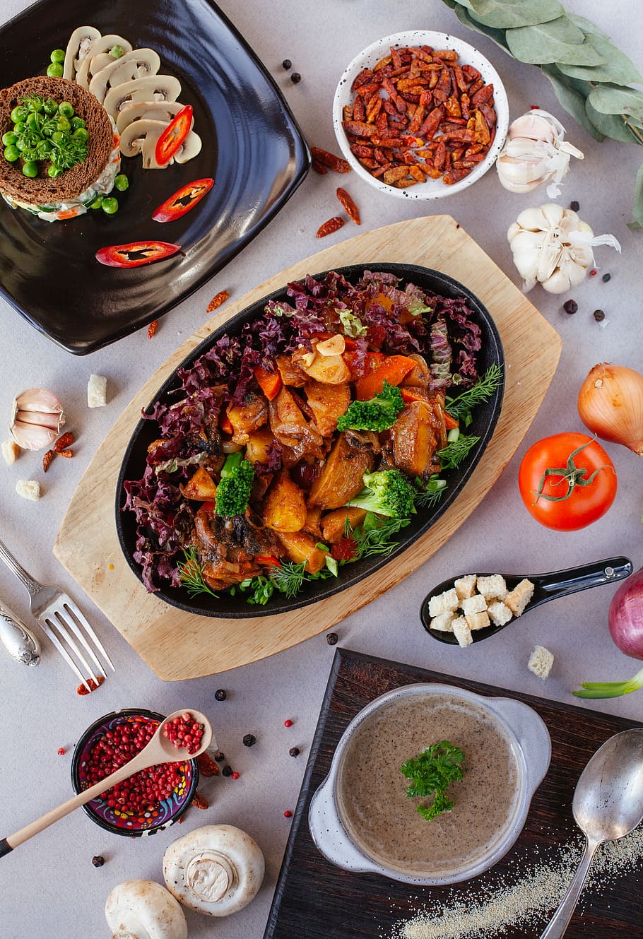 cooked food, food and drink, healthy eating, meat, vegetable HD wallpaper