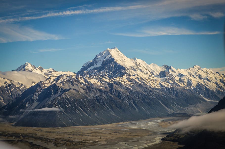 new zealand, mount cook, wild, mt cook, valley, nature, mountain, HD wallpaper