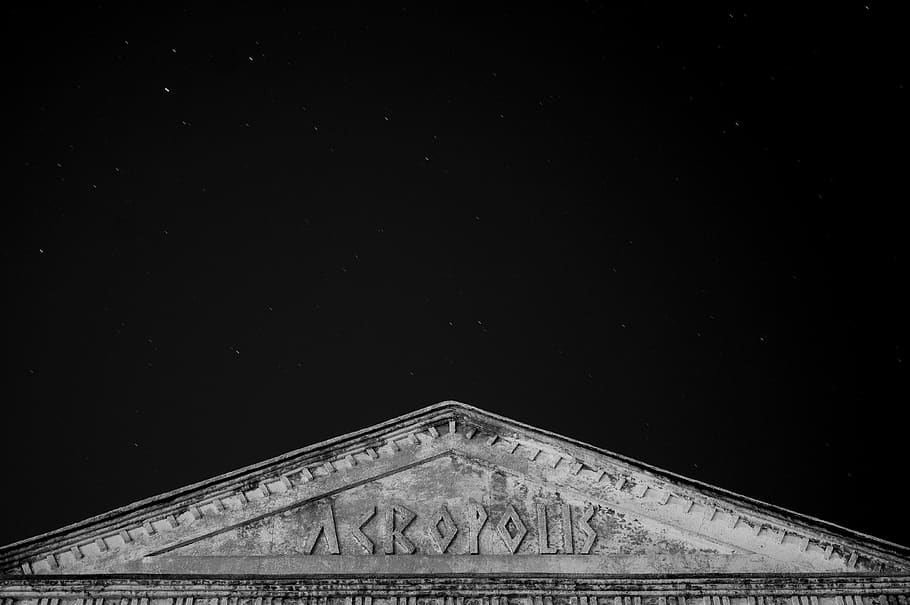 Acropolis ruins, night, nature, outdoors, building, architecture HD wallpaper