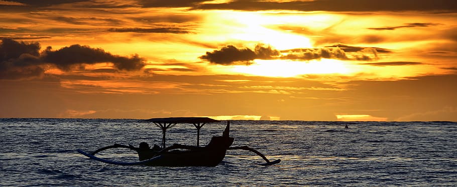 boat, sunset, dusk, philippine, bangka, outfitters, boom, water