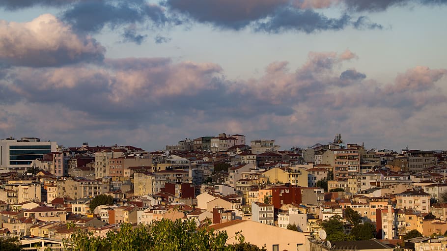 turkey, beyoğlu, cloud - sky, building exterior, architecture HD wallpaper