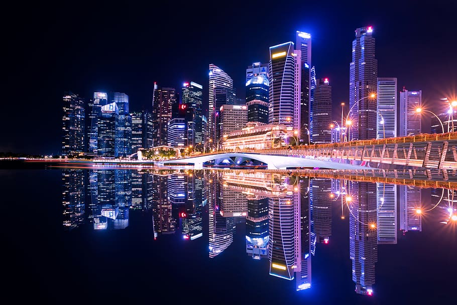panoramic photography of tall concrete buildings, architecture HD wallpaper