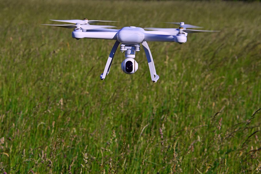 flying, flying drone, race drone, modern, rotor, plastic, technology, HD wallpaper