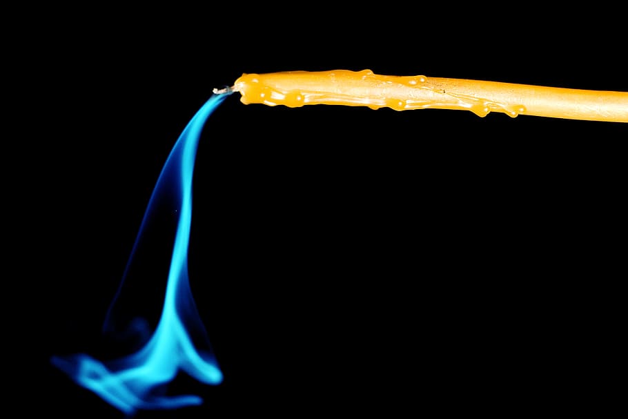 black, background, wax, dark, isolated, candle, smoke, black background HD wallpaper
