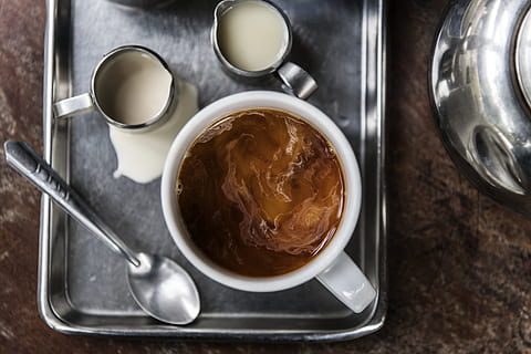 Top View Photo of Coffee Near Spoon, beverage, caffeine, close-up HD wallpaper