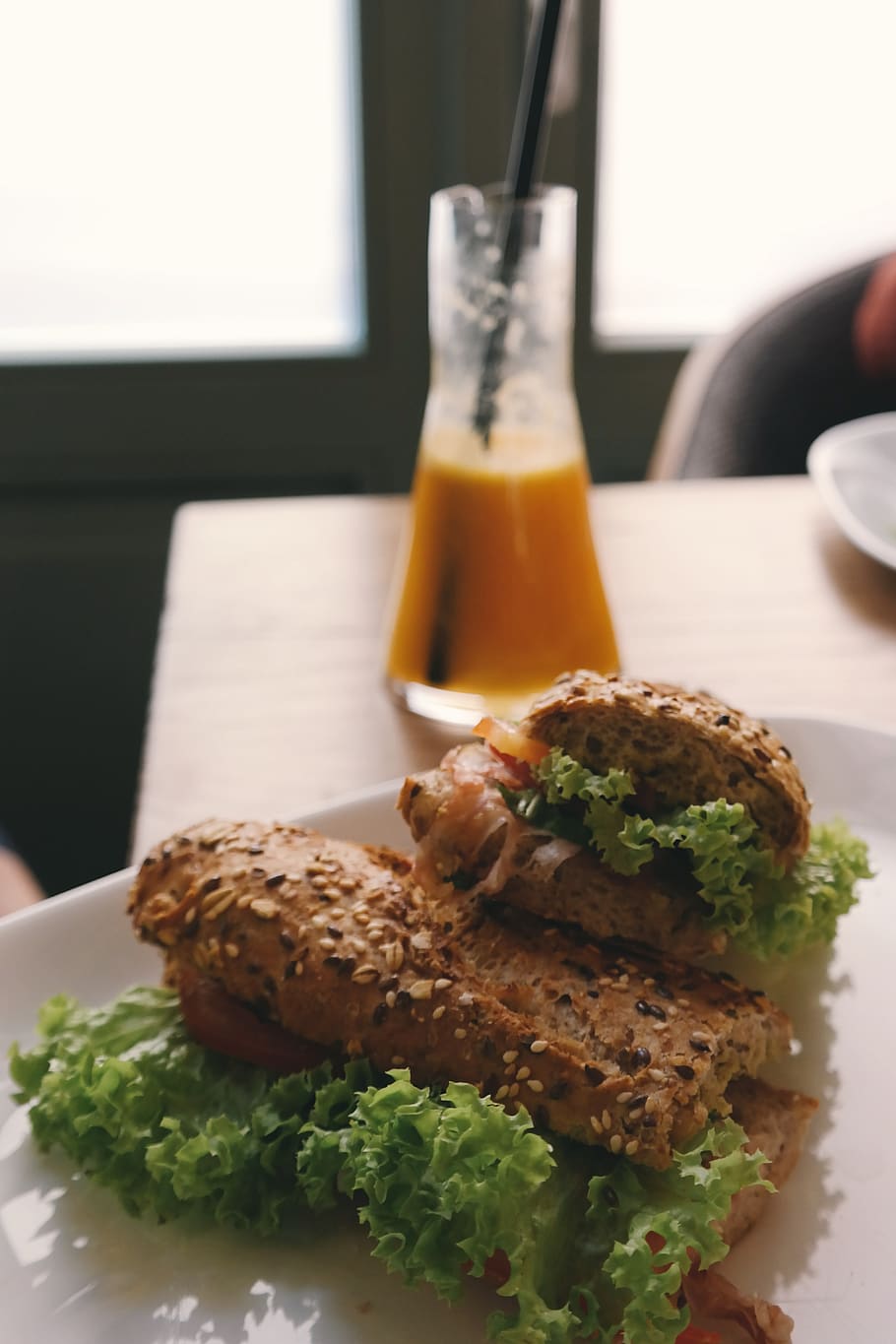 bread, food, eat, bake, lettuce, sesame seeds, sandwich, burger HD wallpaper