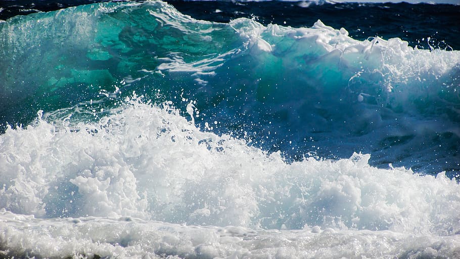 Wave Photograph, beach, close-up, nature, ocean, sea, seafoam, HD wallpaper