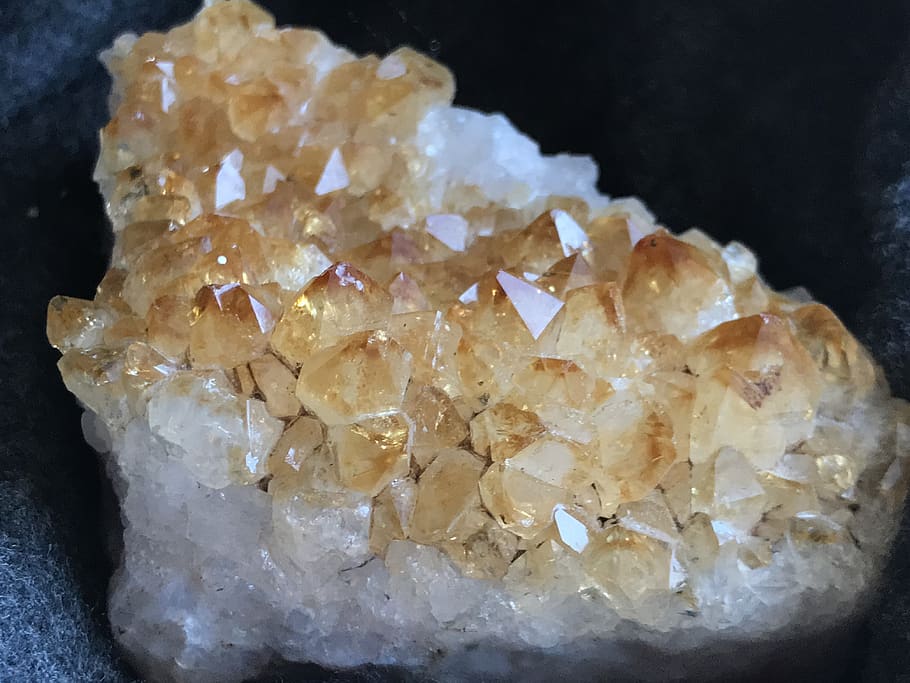 citrine, amethyst, crystals, macro, gems, minerals, semi precious stone, HD wallpaper
