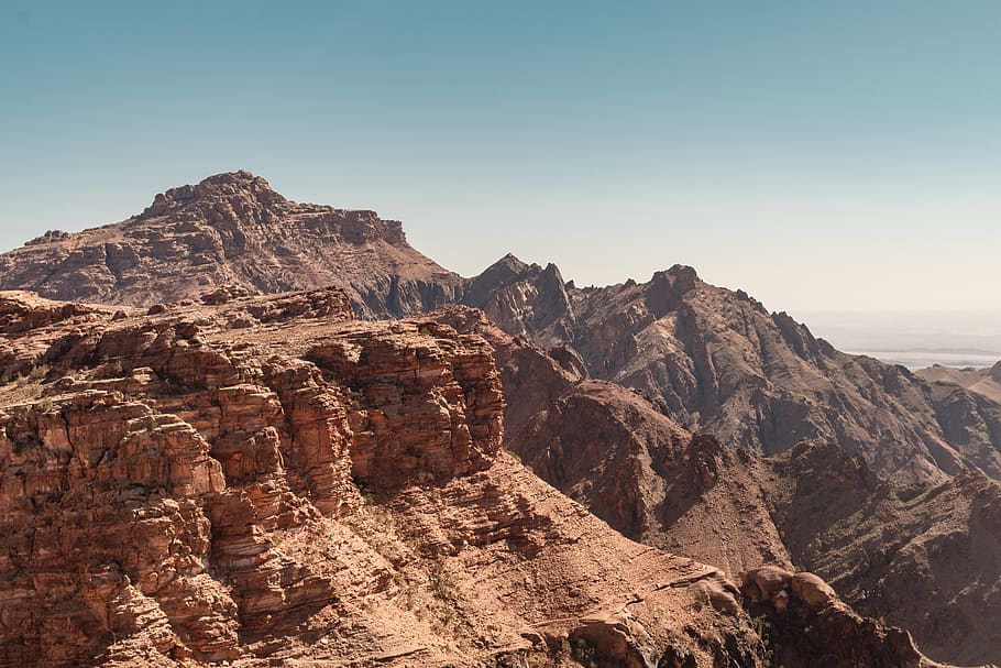 brown mountain, nature, outdoors, mesa, cliff, building, monastery HD wallpaper