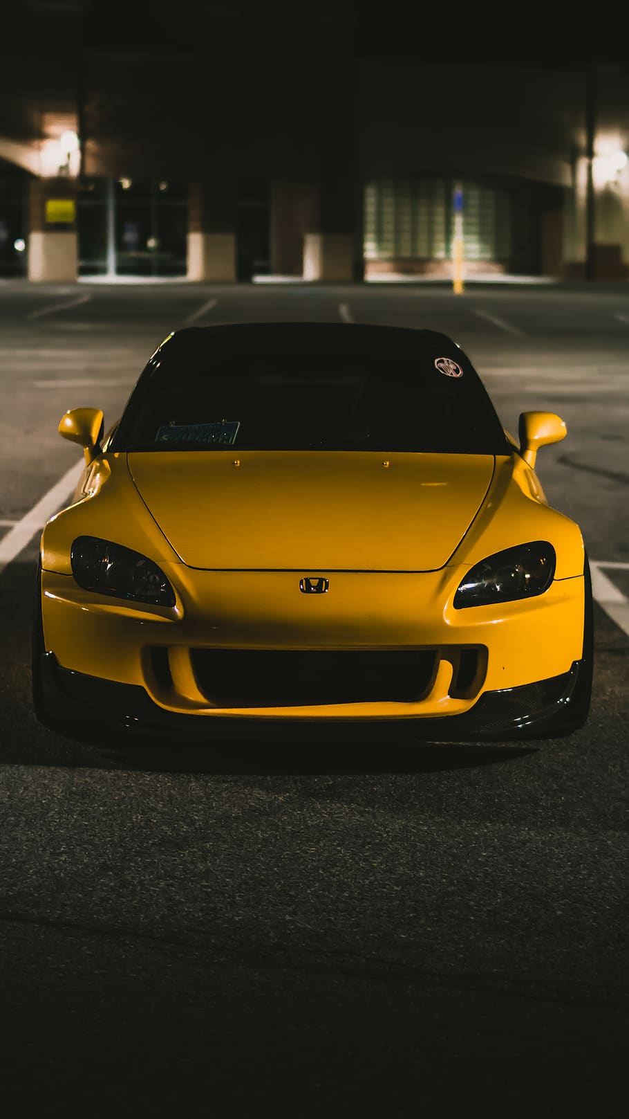 yellow Honda car wallpaper, sports car, vehicle, automobile, coupe