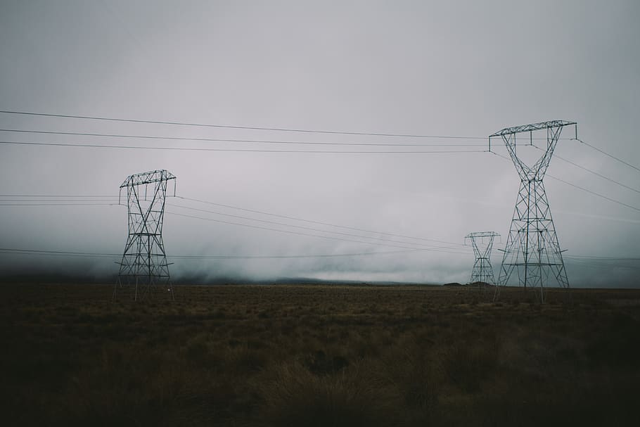 utility posts, electrical device, cable, power lines, connector HD wallpaper