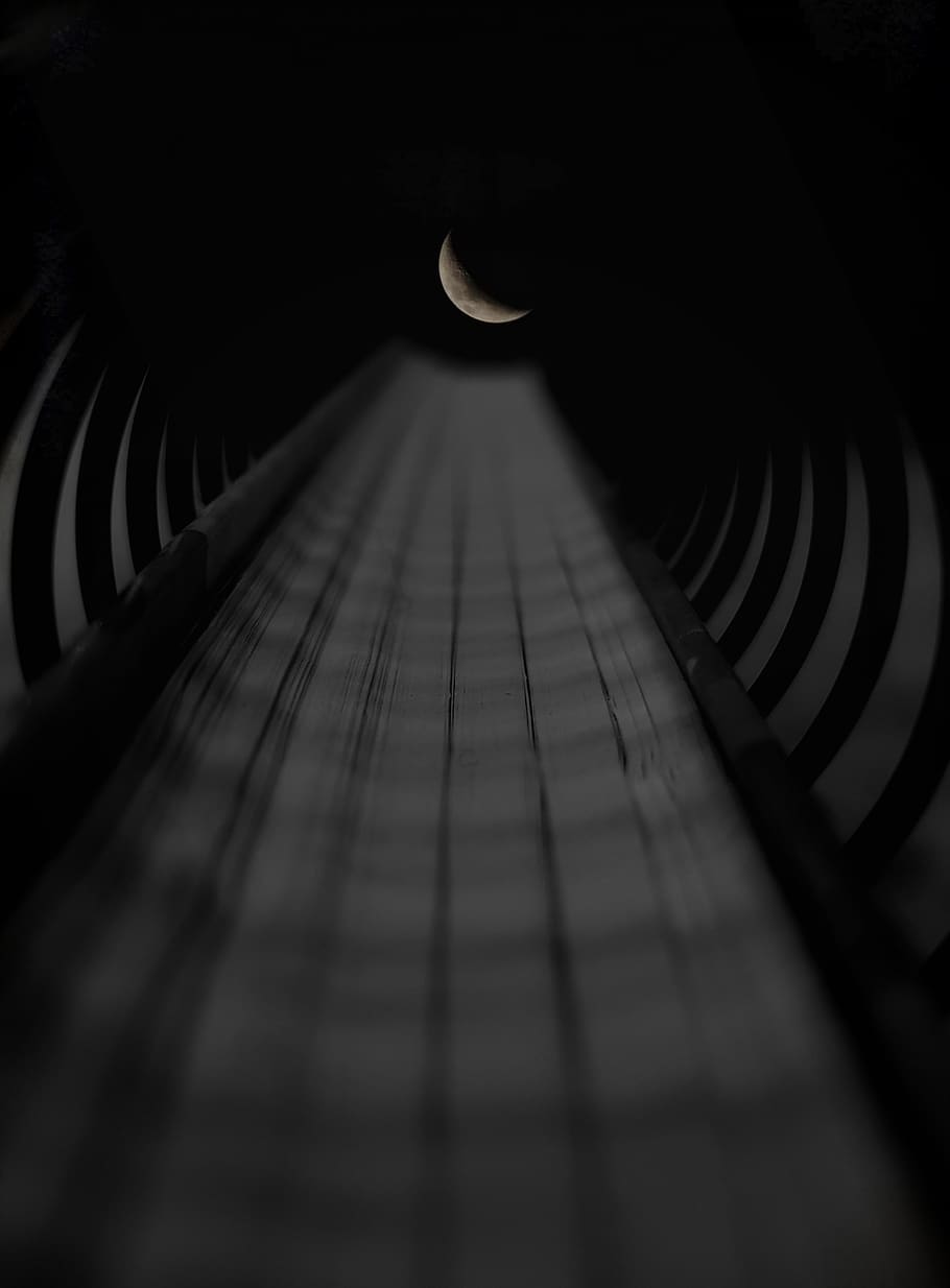 crescent moon illustration, nature, outdoors, grey, astronomy HD wallpaper