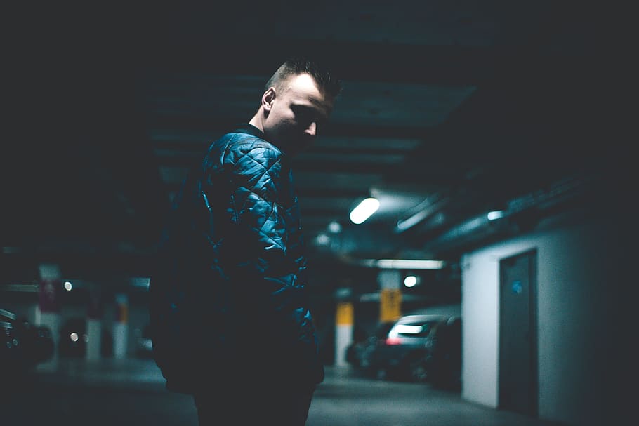 man wearing blue jacket, sleeve, apparel, clothing, vehicle, automobile HD wallpaper