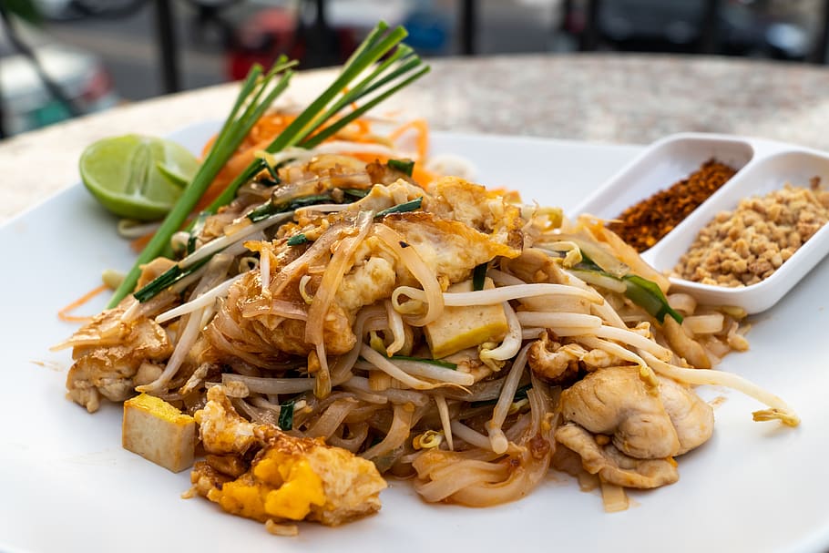 pad thai, thai food, thailand, asian food, rice, bangkok, restaurant