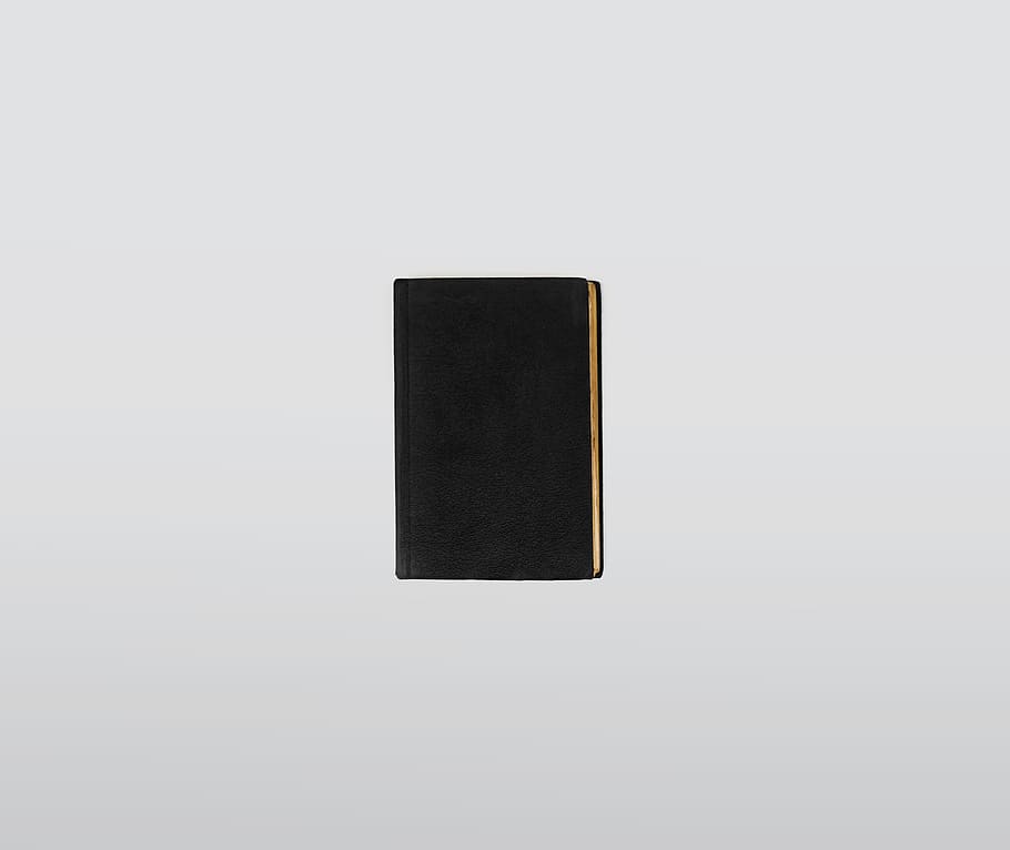 book, black, simple, copy space, studio shot, white background HD wallpaper