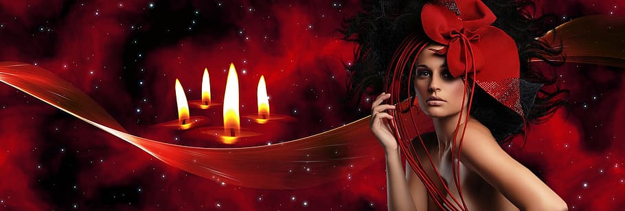 red, red candles, festival, colors, star, colorful, holidays, HD wallpaper