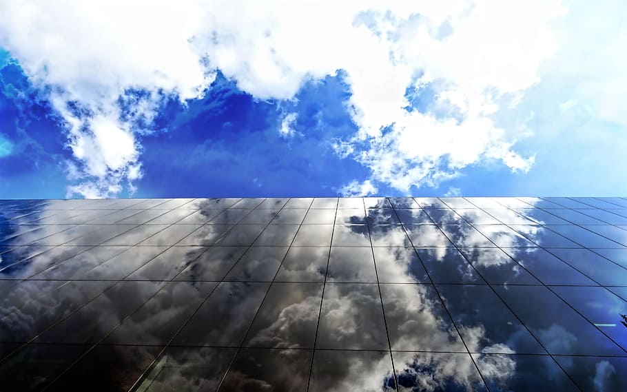 Bottom View of Building Daytime, clouds, daylight, environment HD wallpaper