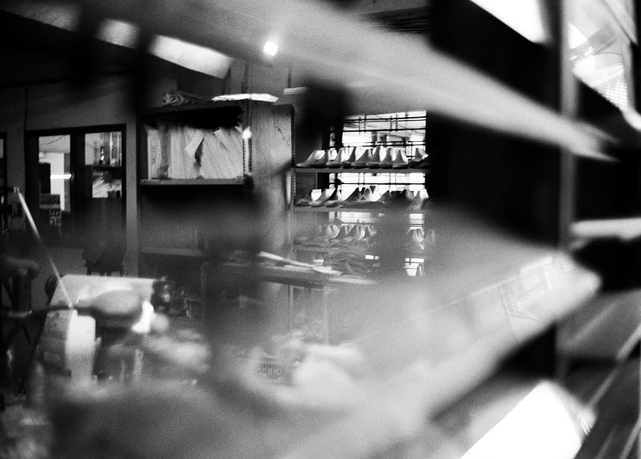 factory, shoes, industry, indoors, selective focus, restaurant HD wallpaper
