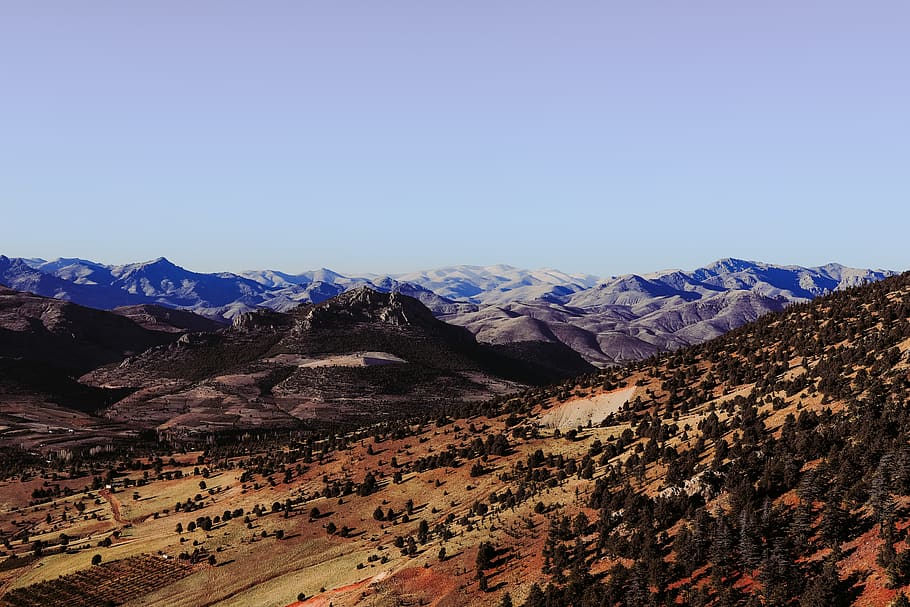 Mountain Range Photography, adventure, arid, dawn, daylight, desert HD wallpaper