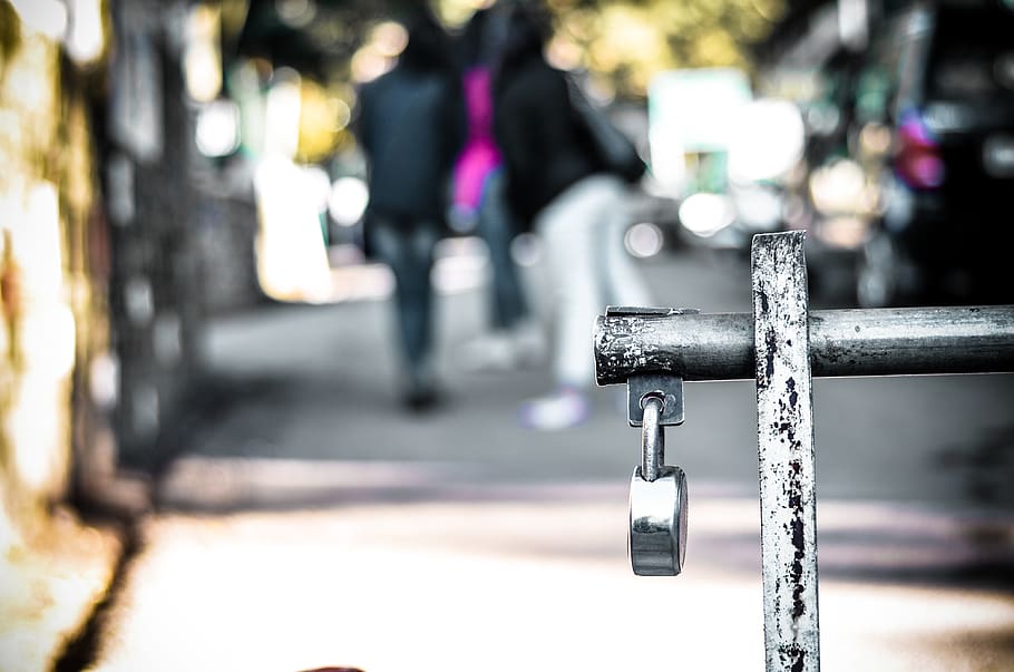 lock, bridge, path, door locked, travelling, adventure, surreal HD wallpaper