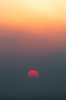 sunset, gradient, orange, pastel, wallpaper, sky, smoke, haze HD wallpaper