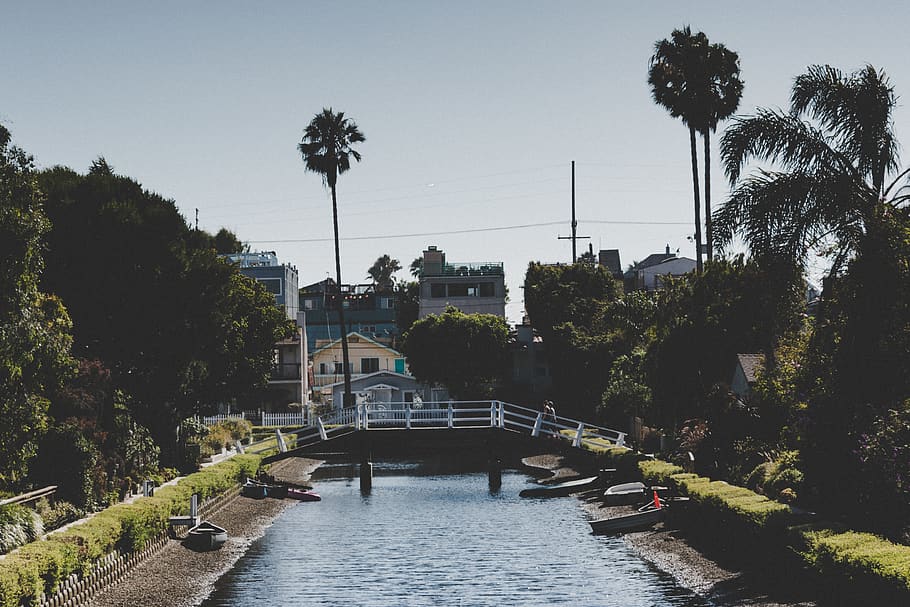 los angeles, venice, united states, west coast, venice canals, HD wallpaper