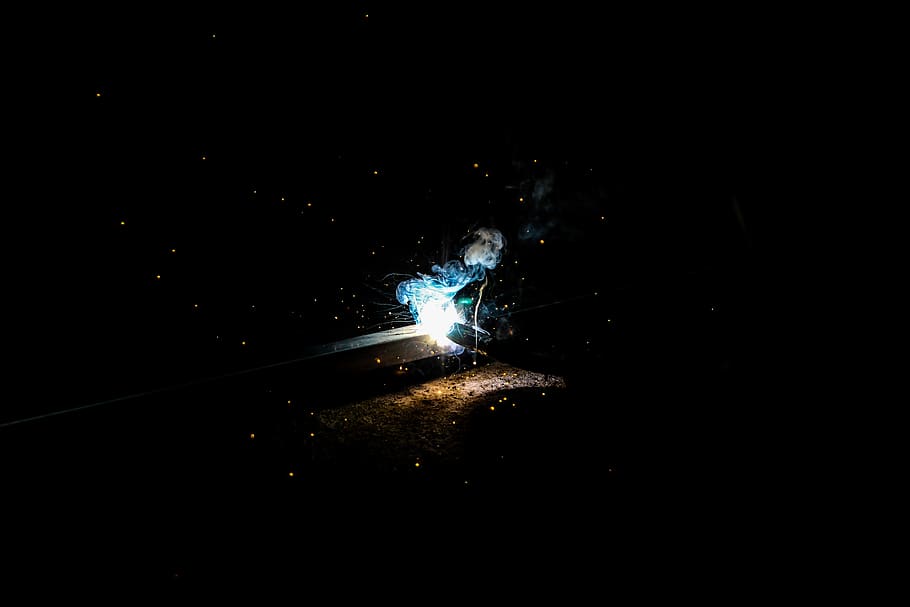 Blue Light Illustration, astronomy, black background, dark, flash HD wallpaper