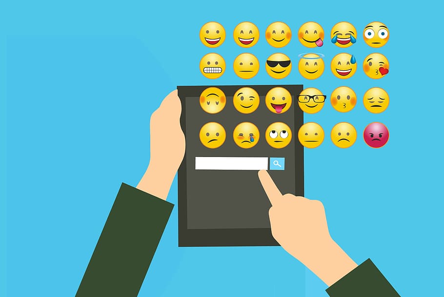 HD wallpaper: Illustration of emoji chat icons., social media, emoticon, smart phone - Wallpaper Flare