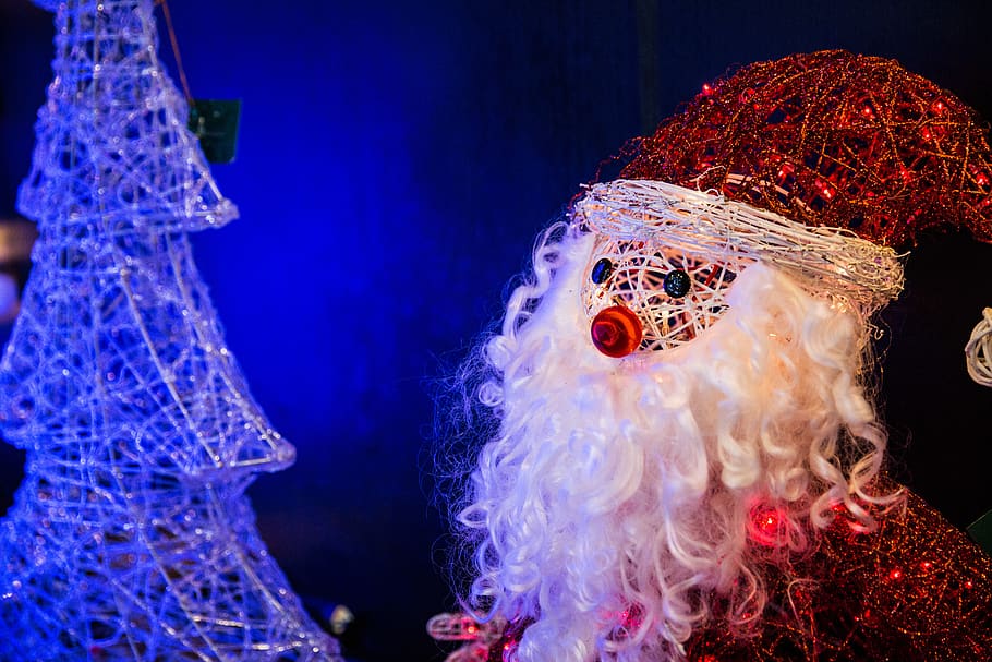 spain, málaga, celebration, blue, red, multi colored, christmas HD wallpaper