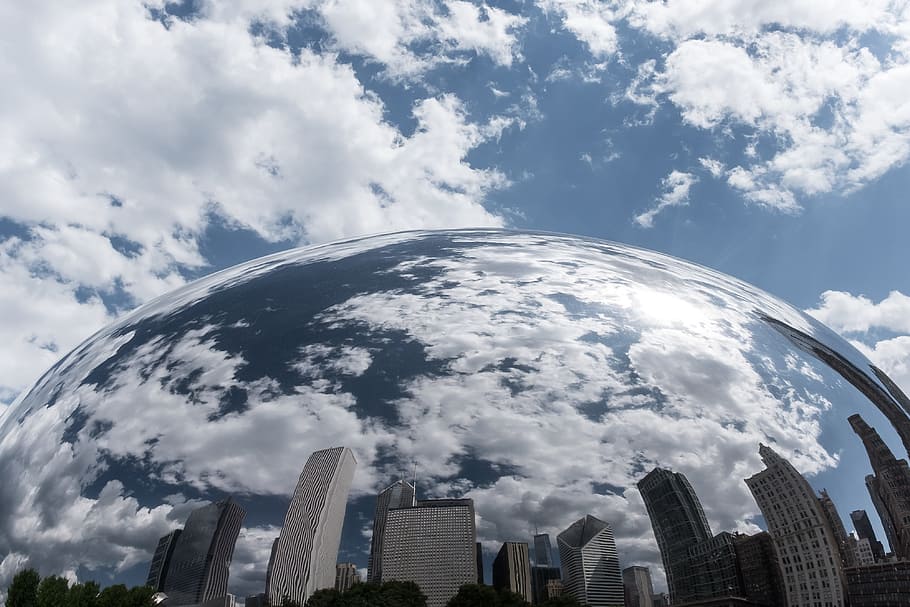 Chicago Bean reflection, architecture, art, attraction, building HD wallpaper