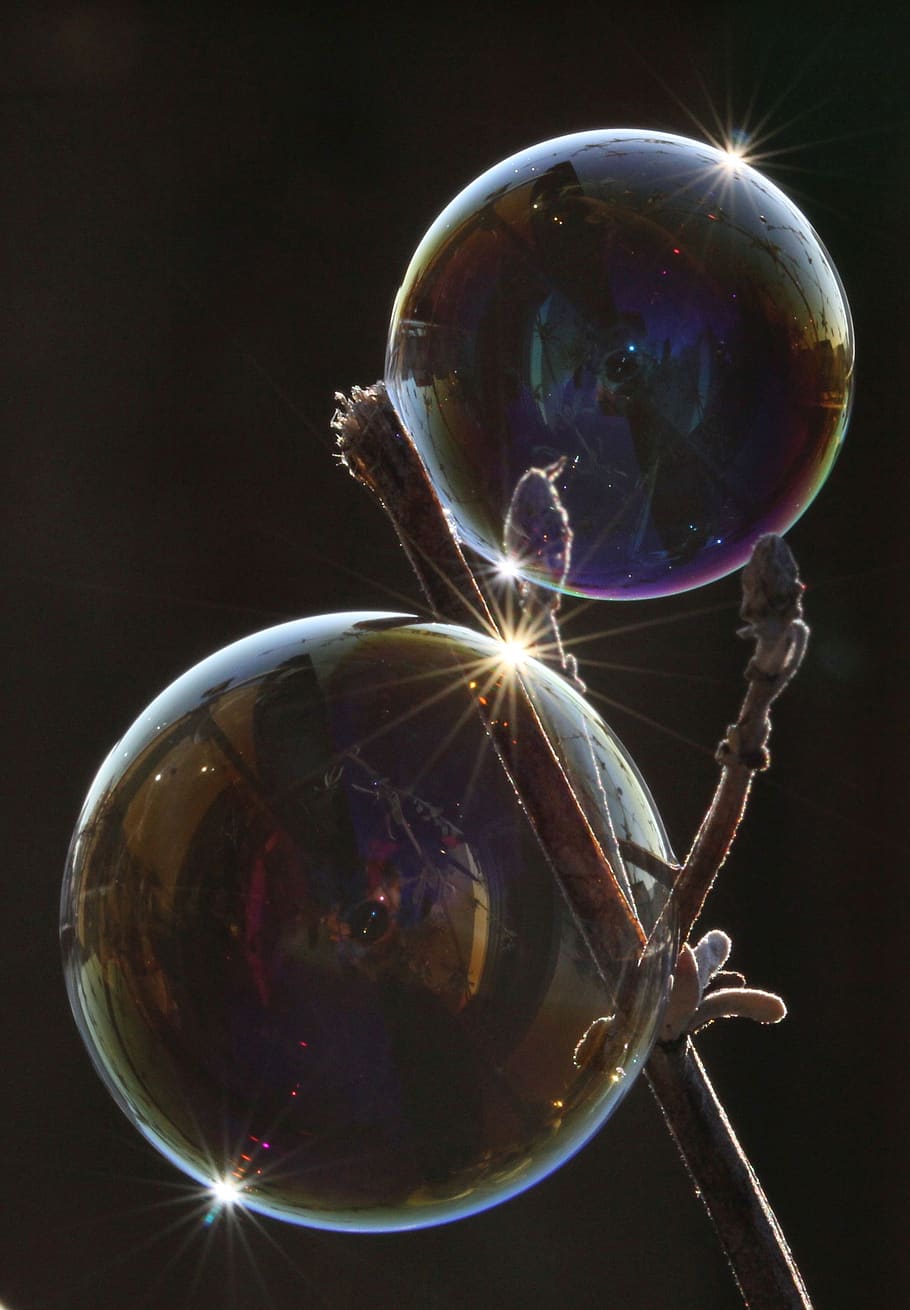 soap bubble, light, reflection, shimmer, weightless, transparent HD wallpaper