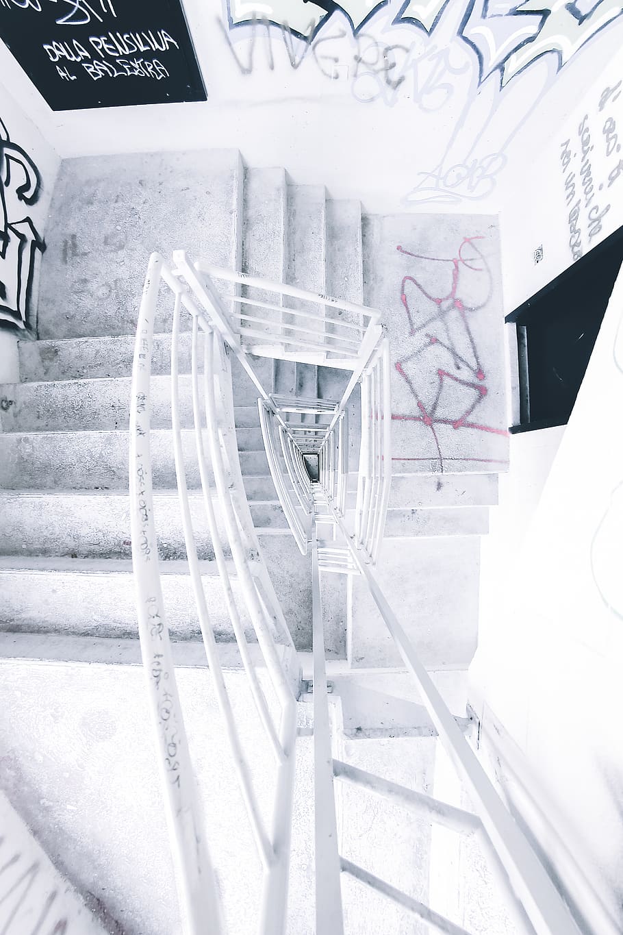 White Spiral Staircase, architecture, building, contemporary HD wallpaper