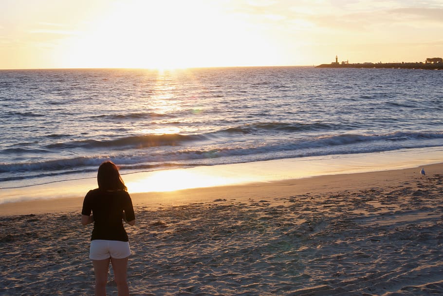 fremantle, australia, ocean, perth, sunset, lighthouse, goldenhour HD wallpaper