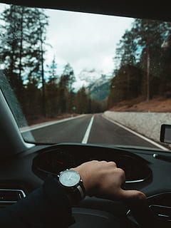 man driving car during daytime, wristwatch, automobile, vehicle HD wallpaper